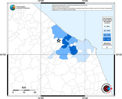 Mappa territorio comunale con almeno 3 questionari