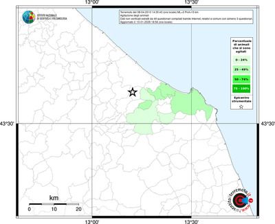 Mappa territorio comunale con almeno 3 questionari