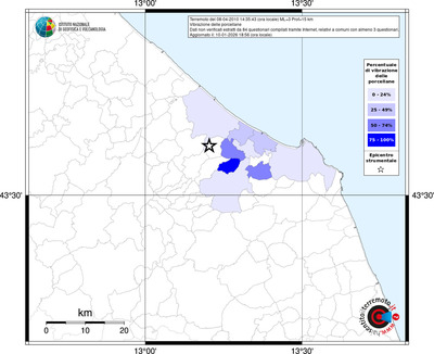Mappa territorio comunale con almeno 3 questionari