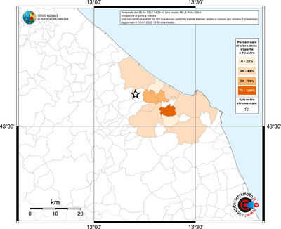 Mappa territorio comunale con almeno 3 questionari
