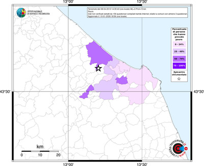 Mappa territorio comunale con almeno 3 questionari