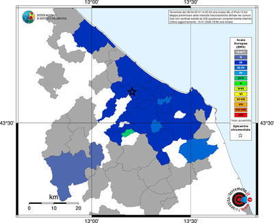 Mappa EMS - territori comuni