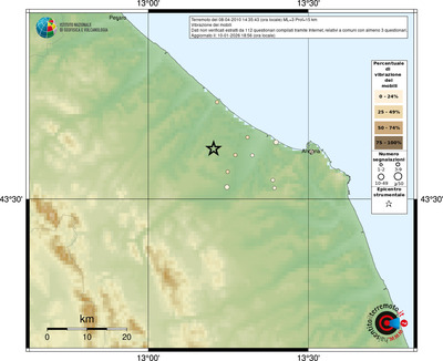 Mappa comuni con almeno 3 questionari