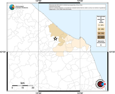 Mappa territorio comunale con almeno 3 questionari