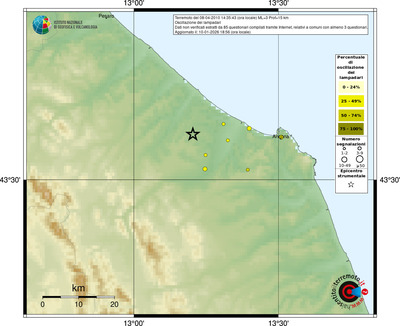 Mappa comuni con almeno 3 questionari