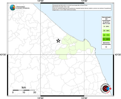 Mappa territorio comunale con almeno 3 questionari