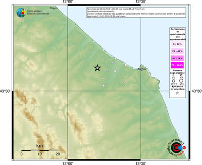 Mappa comuni con almeno 3 questionari