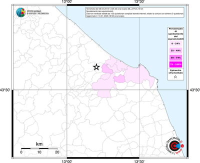 Mappa territorio comunale con almeno 3 questionari
