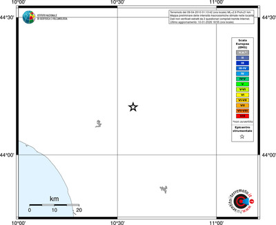 Mappa EMS - territori località