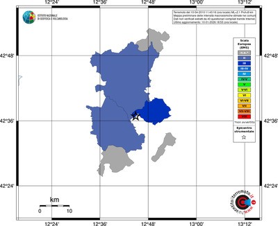 Mappa EMS - territori comuni
