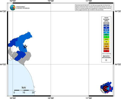 Mappa EMS - territori comuni
