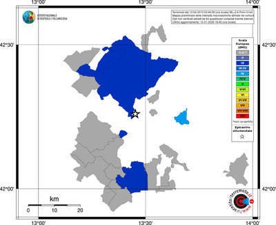 Mappa EMS - territori comuni