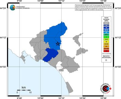 Mappa EMS - territori comuni