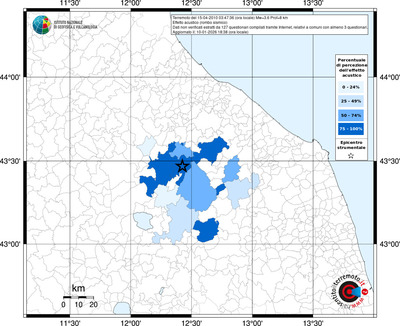 Mappa territorio comunale con almeno 3 questionari