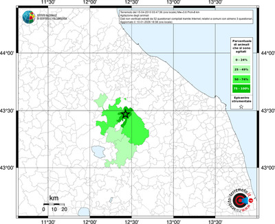 Mappa territorio comunale con almeno 3 questionari