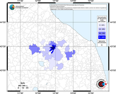 Mappa territorio comunale con almeno 3 questionari