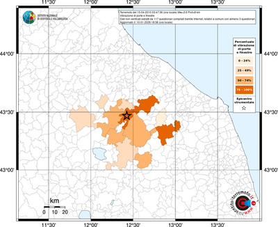 Mappa territorio comunale con almeno 3 questionari