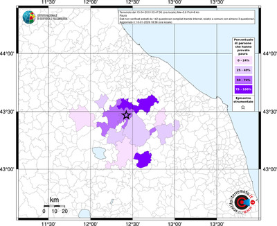 Mappa territorio comunale con almeno 3 questionari