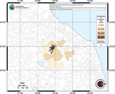 Mappa territorio comunale con almeno 3 questionari