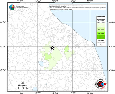 Mappa territorio comunale con almeno 3 questionari