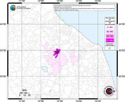 Mappa territorio comunale con almeno 3 questionari