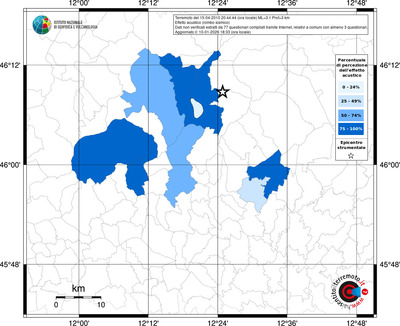 Mappa territorio comunale con almeno 3 questionari
