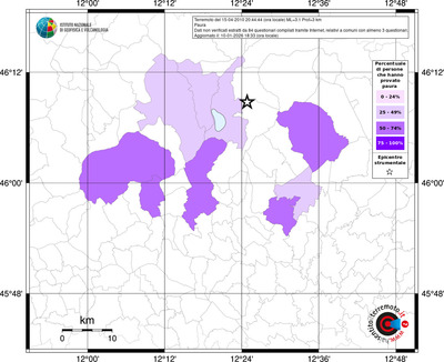 Mappa territorio comunale con almeno 3 questionari