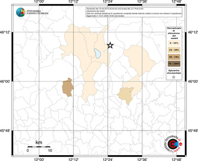 Mappa territorio comunale con almeno 3 questionari