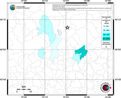 Mappa territorio comunale con almeno 3 questionari
