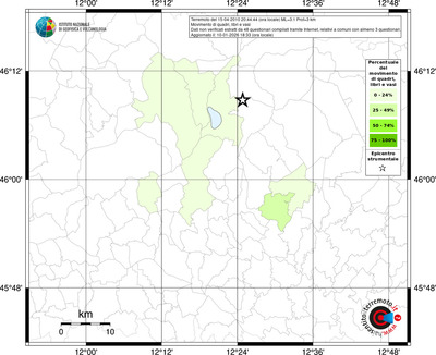 Mappa territorio comunale con almeno 3 questionari