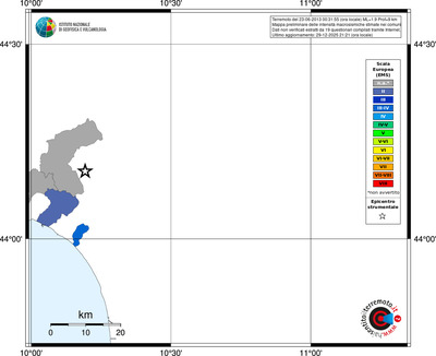 Mappa EMS - territori comuni
