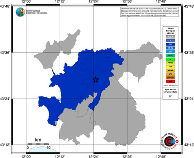 Mappa EMS - territori comuni
