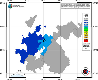 Mappa EMS - territori comuni