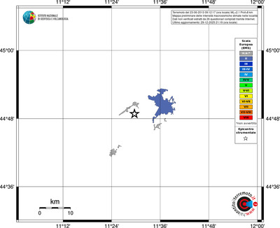 Mappa EMS - territori località