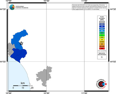 Mappa EMS - territori comuni