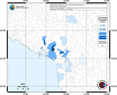 Mappa territorio comunale con almeno 3 questionari
