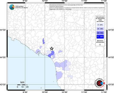 Mappa territorio comunale con almeno 3 questionari