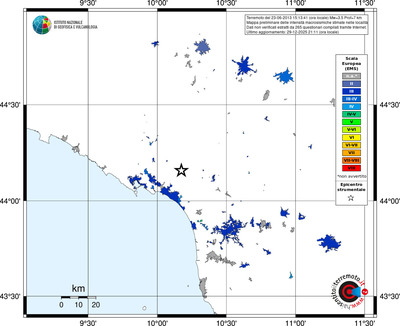Mappa EMS - territori località