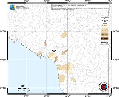 Mappa territorio comunale con almeno 3 questionari