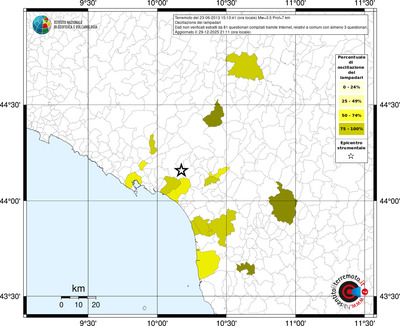 Mappa territorio comunale con almeno 3 questionari