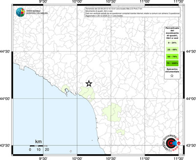 Mappa territorio comunale con almeno 3 questionari