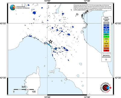 Mappa EMS - territori località