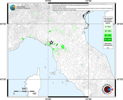 Mappa territorio comunale con almeno 3 questionari