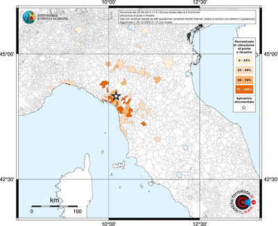 Mappa territorio comunale con almeno 3 questionari