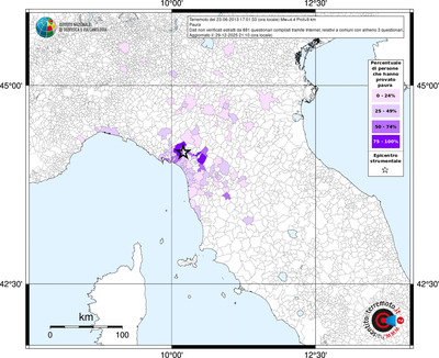 Mappa territorio comunale con almeno 3 questionari