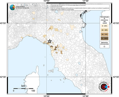 Mappa territorio comunale con almeno 3 questionari