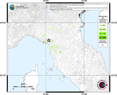 Mappa territorio comunale con almeno 3 questionari