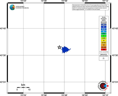 Mappa EMS - territori località