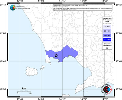 Mappa territorio comunale con almeno 3 questionari