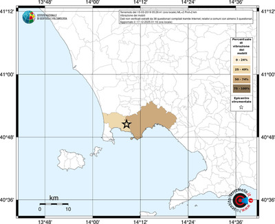 Mappa territorio comunale con almeno 3 questionari